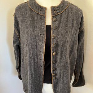 Woven cotton blazer